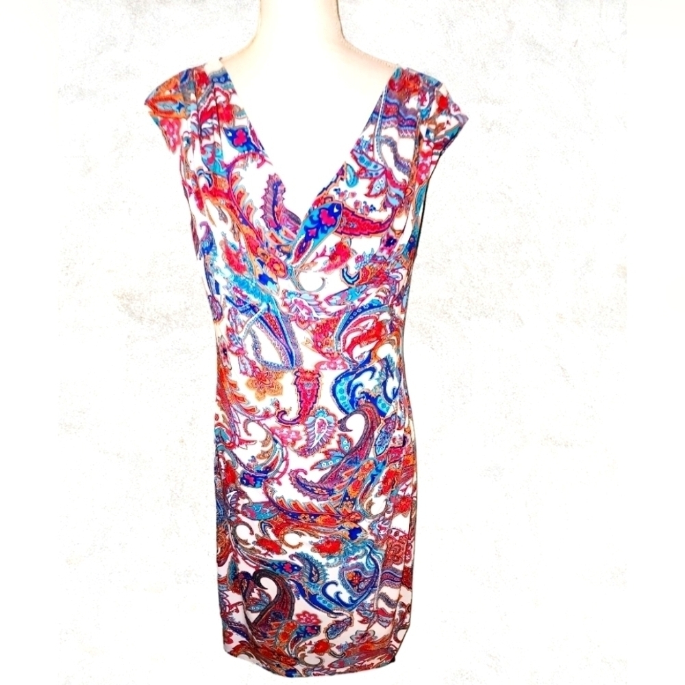 LAUREN RALPH LAUREN FAUX WRAP DRESS - Picture 2 of 5